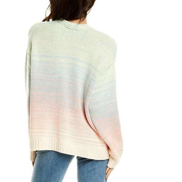 525 America Ombre Cardigan Chunky Knit Sweater in Taffy Color XS - Picture 2 of 9